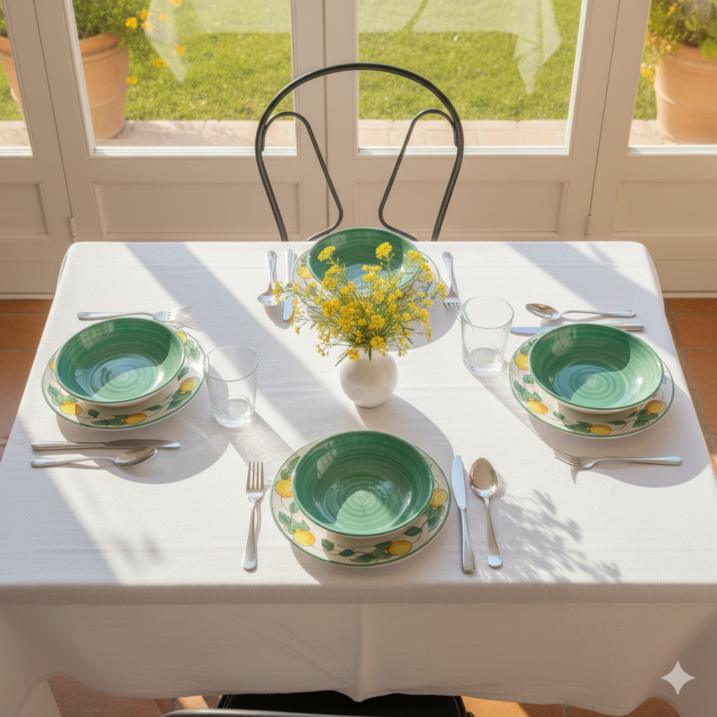 CERAMICA PINTO Pennellato VP11056 piatto fondo verde ramina
