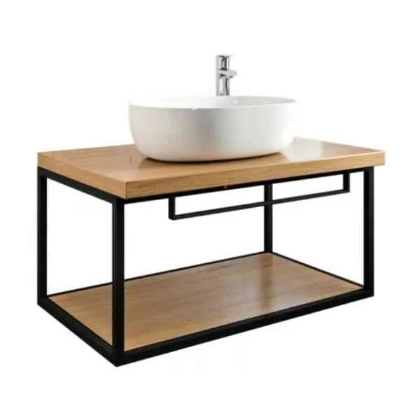 Armal Indy mobile bagno 80x50 rovere nero sospeso