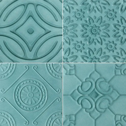 Cerasarda Le Ossidiane Quadrella Mix Malachite Ceramica