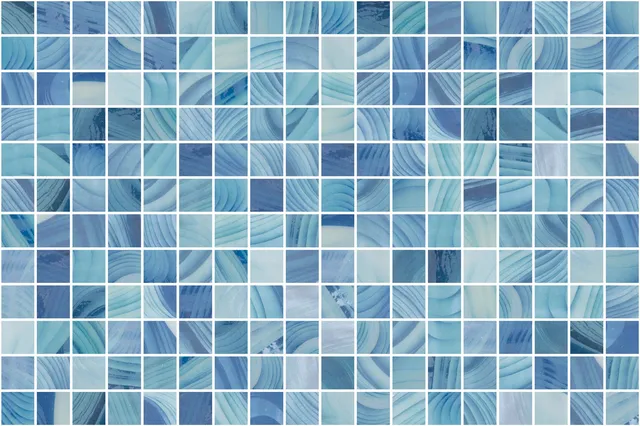 SQ Mosaic Bay Glam Kemi Glam mosaico blu opaco piscina