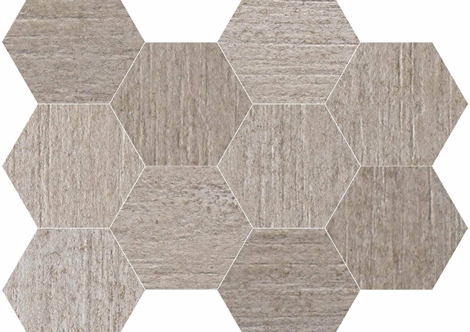 Roca Tiles Malla Hexágono Beige mosaico esagonale