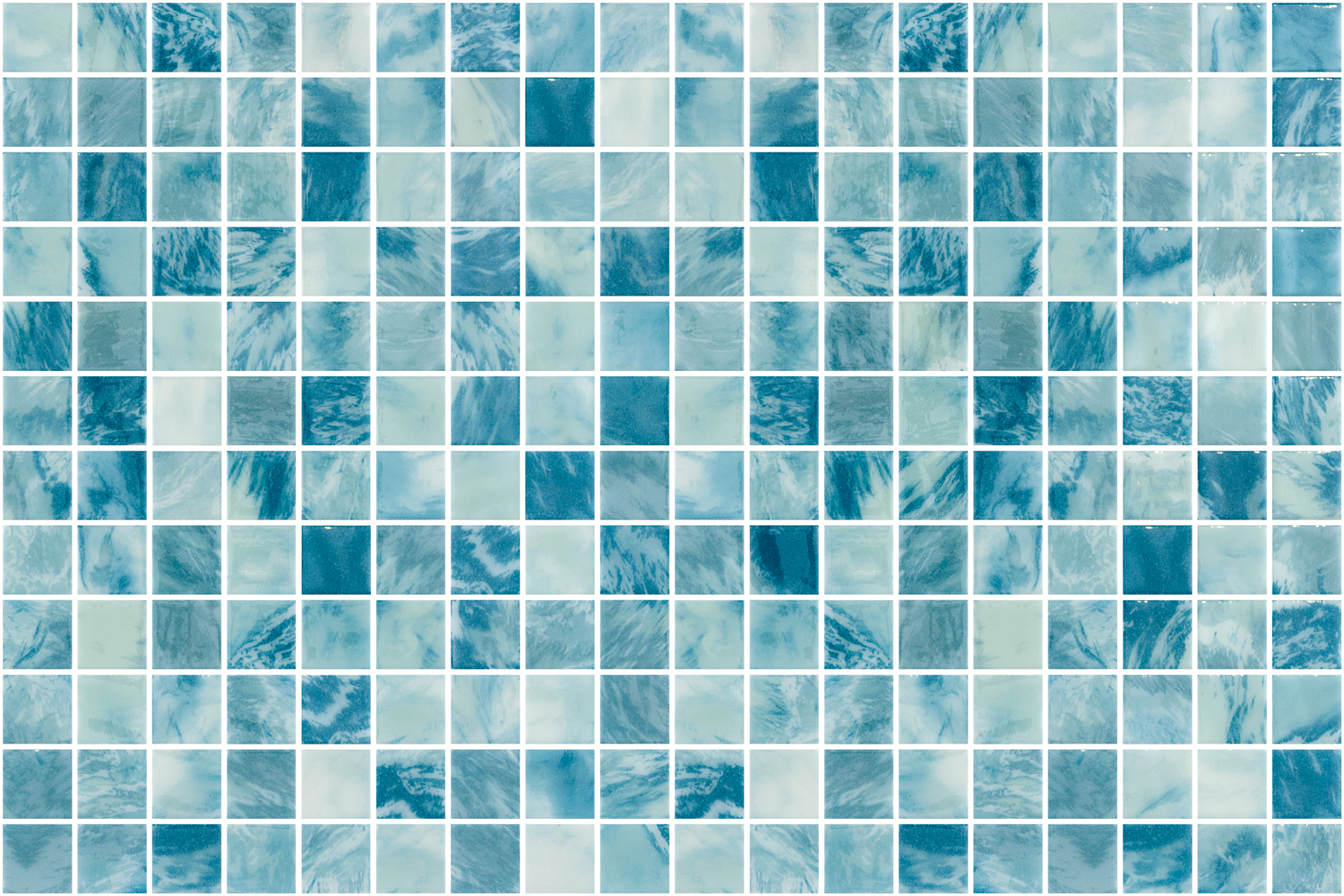 SQ Mosaic Identity Baleen mosaico azzurro chiaro lucido