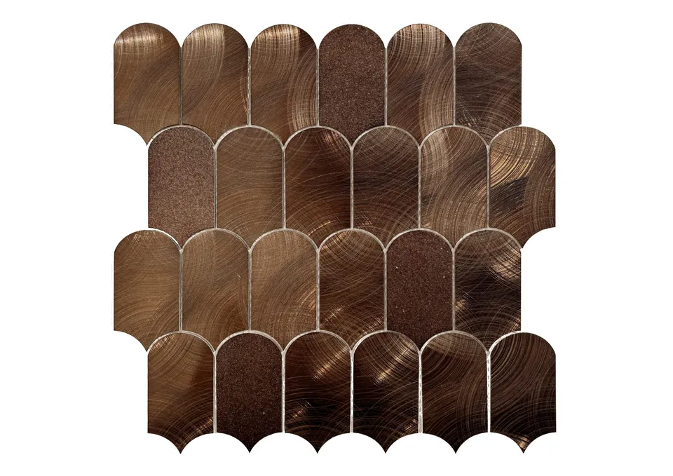Roca Scale Copper mosaico rame a scaglie metallizzato