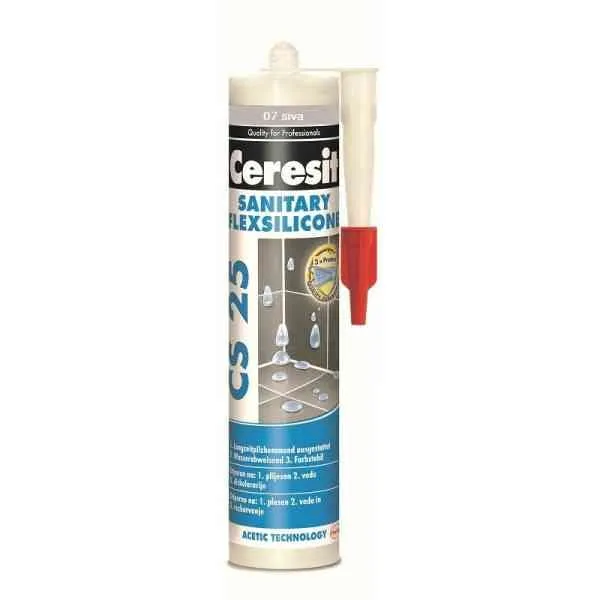 Ceresit CS25 silicone sanitario 280 ml grigio 07