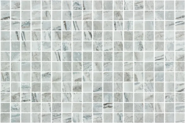 SQ Mosaic Identity Musa mosaico 25x25 mm grigio lucido