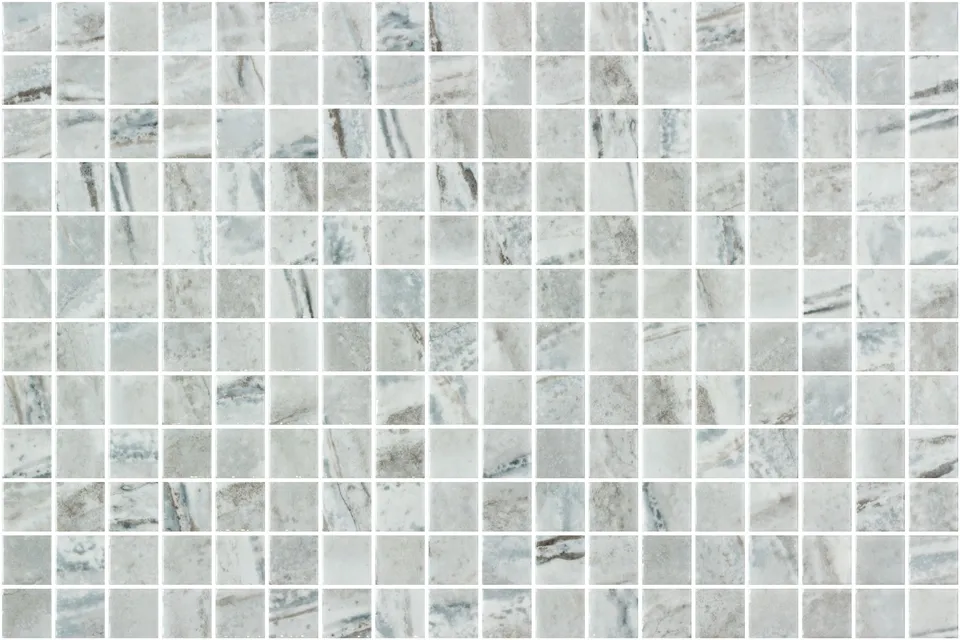 SQ Mosaic Identity Musa mosaico 25x25 mm grigio lucido