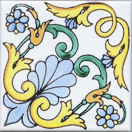 Ceramica Pinto Classico Vietri VP256 piastrella maiolica mano
