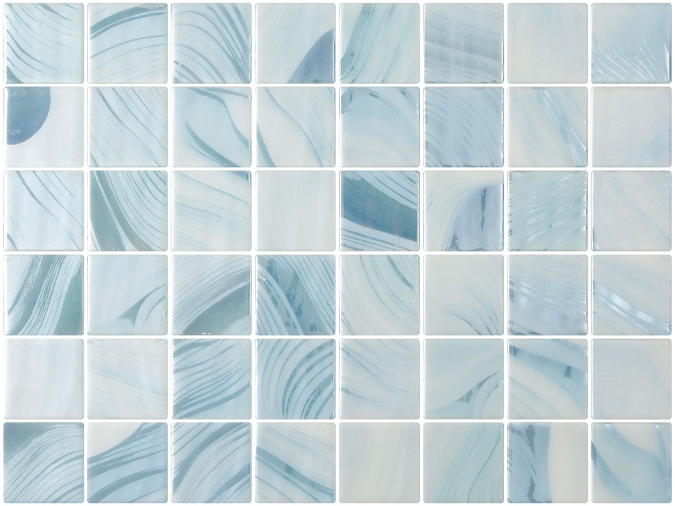 SQ Mosaic Bay Glam Fifty Lyse Glam Mosaico Azzurro Opaco