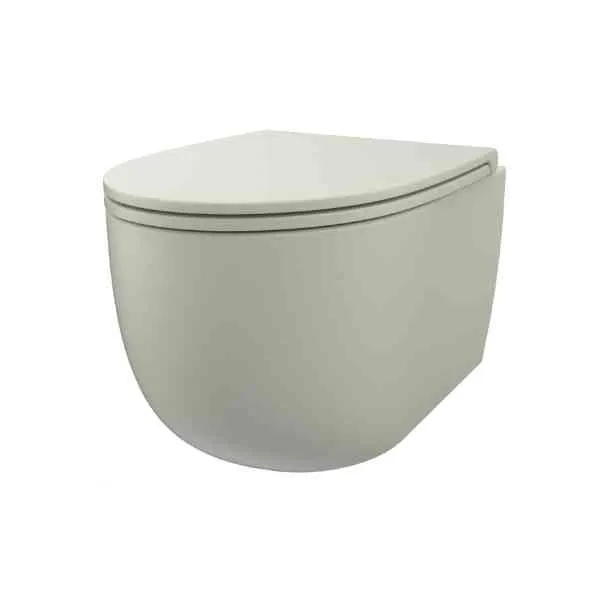 SDR Ceramiche Bull Vertigo vaso sospeso panna opaco rimless