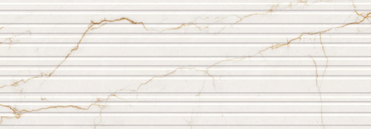 Recer Calacatta Auria Ripple Gold 30x90R piastrella opaca