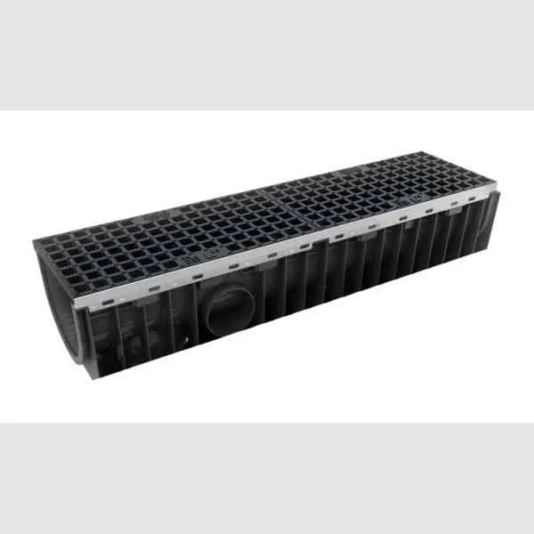 Canaletta Smart 100 cm Griglia Ghisa C250 Drenaggio HD-PE