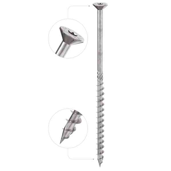 Rothoblaas HBS vite legno 6x140 TX30 100 pezzi testa