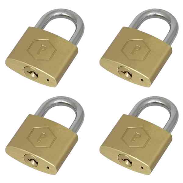 Protect lucchetti ottone 40 mm stessa chiave 4 pezzi