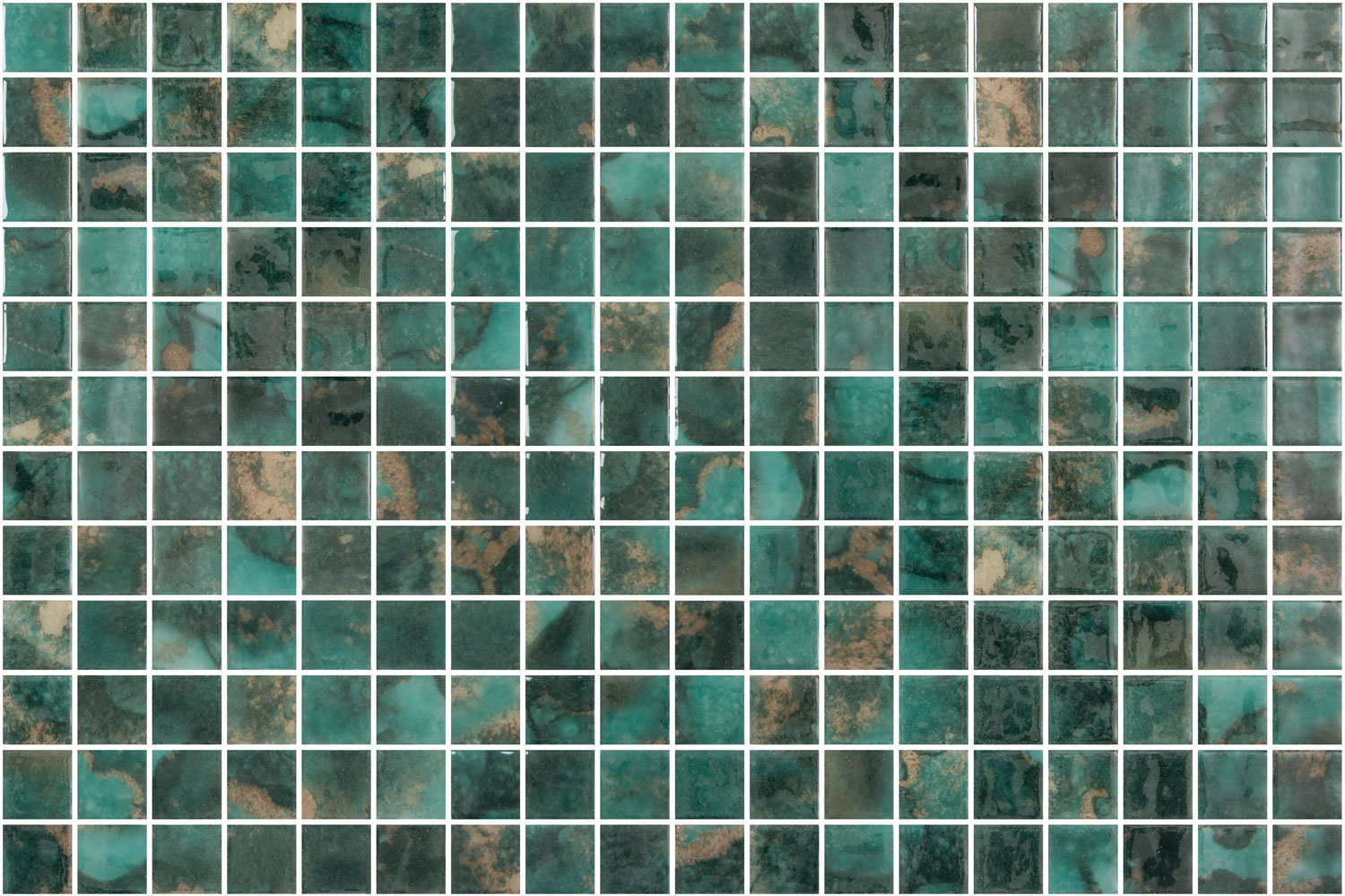 SQ Mosaic Identity Kintsugi mosaico 25x25 verde oro