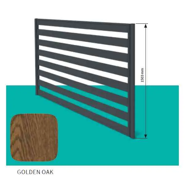 Hornval Panel pannello recinzione 200x150 cm rovere scuro