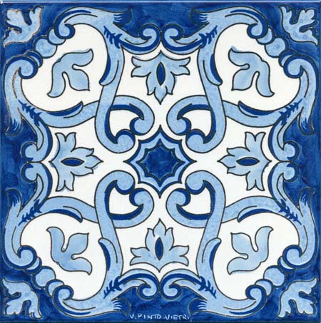 Ceramica Pinto Barocco Vietri VP15053 piastrella maiolica fatta a mano