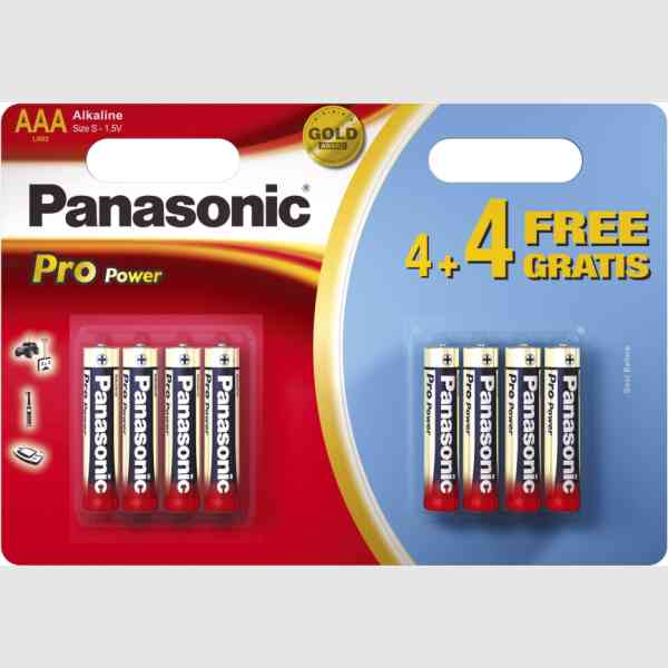 Panasonic Pro Power pile AAA LR03 ministilo 8 pezzi alcaline