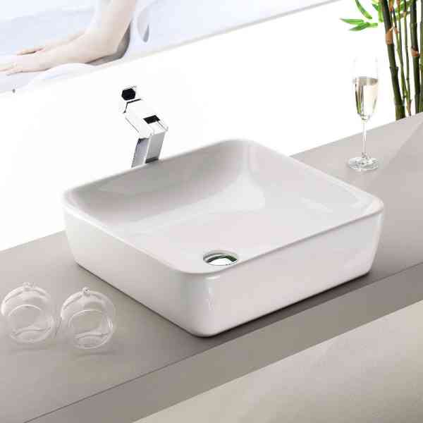 CeraStyle One lavabo ceramica bianco 46x46 cm