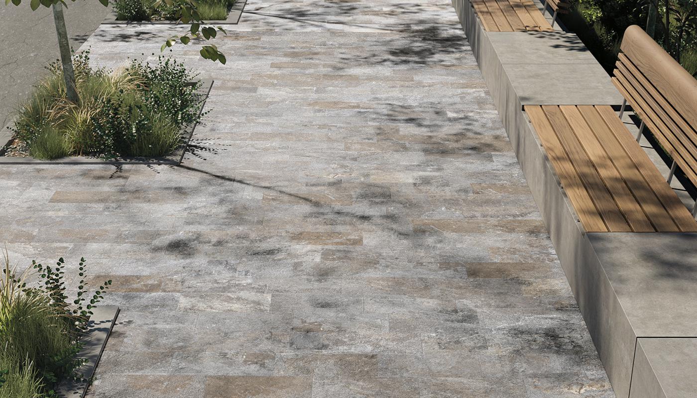 Viva Made Externa Quarzite Piastrella Esterno Effetto Pietra