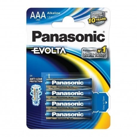 Panasonic Evolta Batteria AAA LR03 Alcalina Mini Stilo