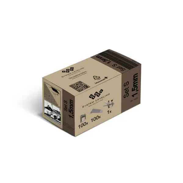 System Leveling Set S livellatori 1,5 mm 100+100+1 per piastrelle