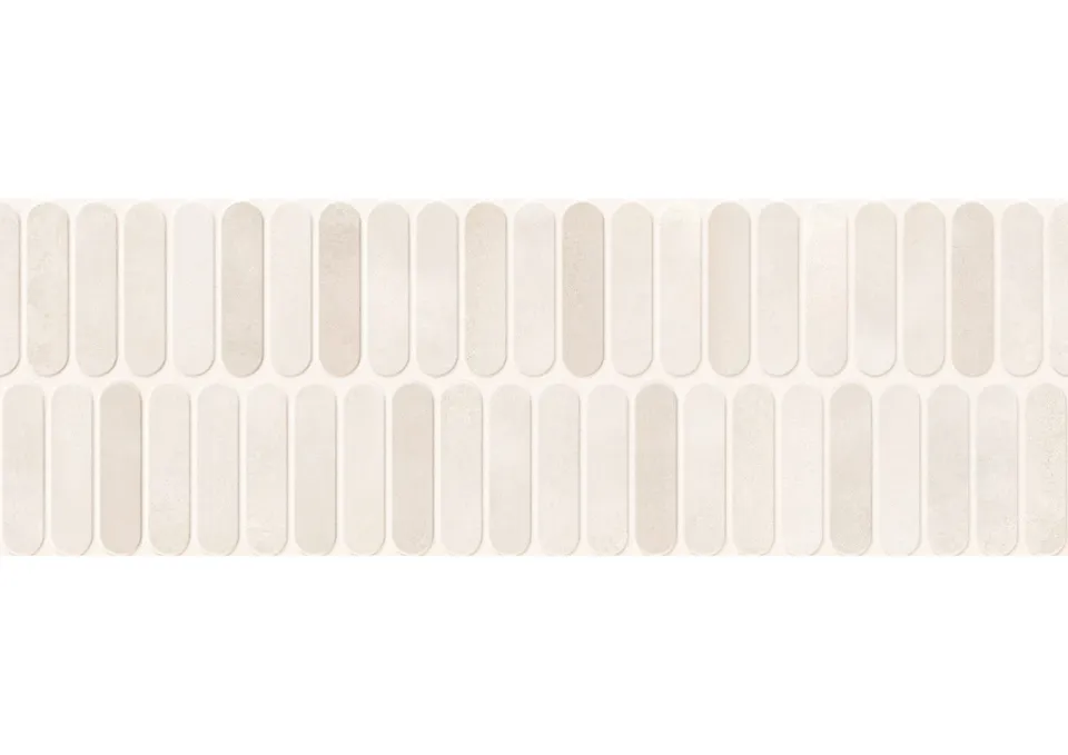 Roca Tiles Beton Suite Beton Oval piastrella avorio effetto cemento