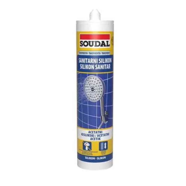 Soudal silicone sanitario trasparente 280 ml antimuffa