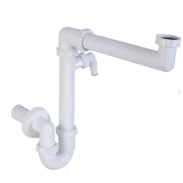 Styron sifone lavello 6/4 x FI 40 bianco salvaspazio