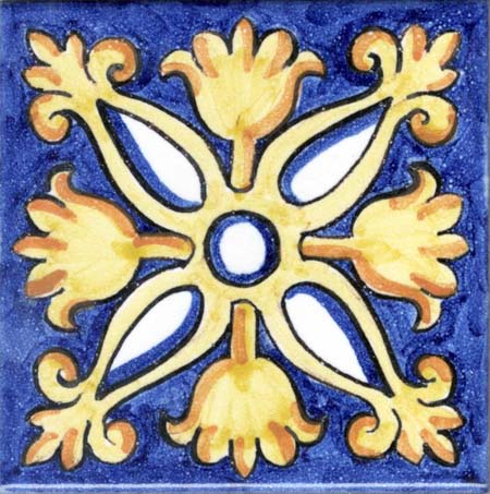 Ceramica Pinto Antico Vietri Decorato VP18031 piastrella mano