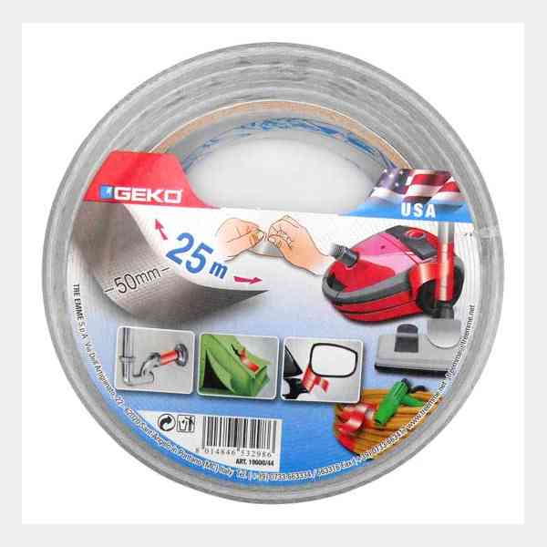 Geko nastro adesivo telato grigio 50 mm x 25 m