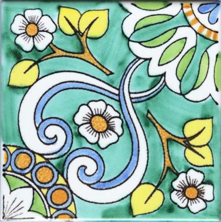Ceramica Pinto Barocco Vietri VP650 piastrella maiolica a mano