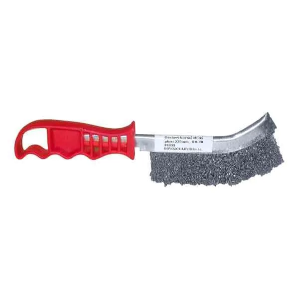 Spazzola metallica 270 mm manico PVC filo acciaio