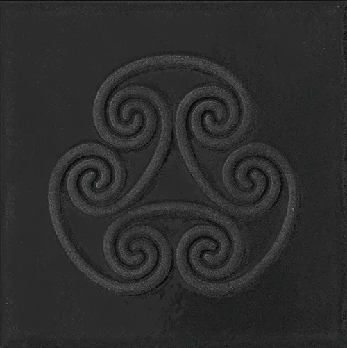 Cerasarda Porto Rotondo Monogram piastrella carbone decorata