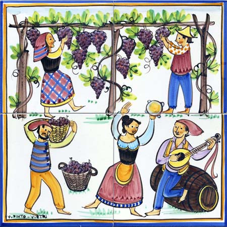 Ceramica Pinto Pennellato VP15348 pannello 4 piastrelle 20x20