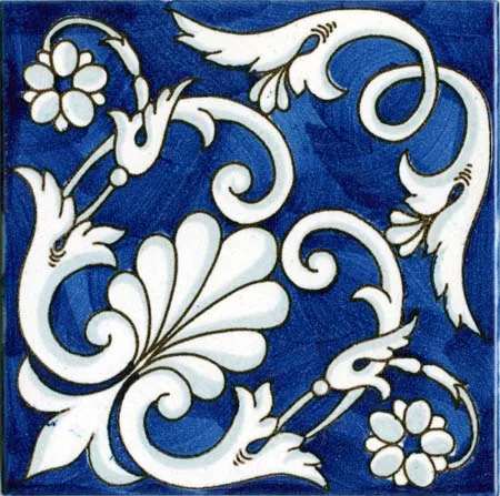 Ceramica Pinto Antico Vietri VP11944 Piastrella Decorata a Mano