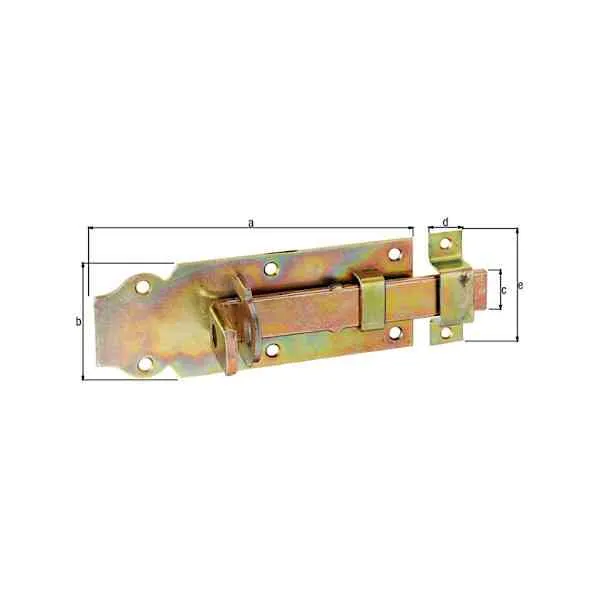 GAH Alberts catenaccio diritto zincato 140x52 mm porte