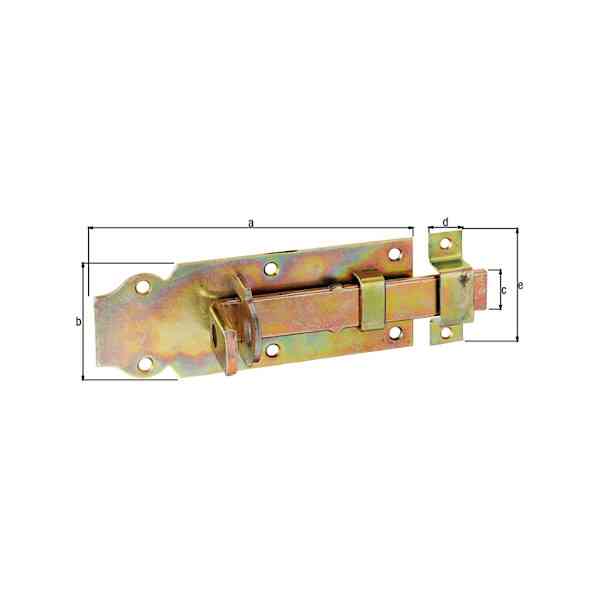 GAH Alberts catenaccio diritto zincato 140x52 mm porte
