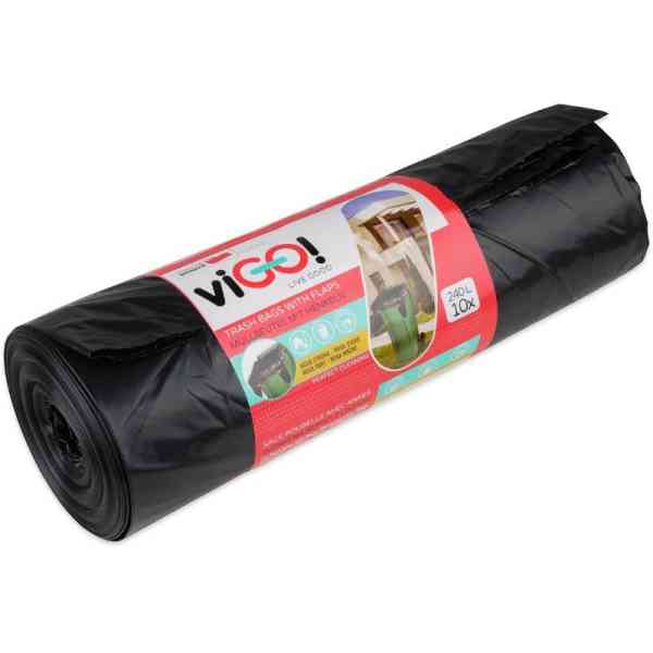 Vigo sacchi spazzatura neri 240 L 116x150 cm 10 pezzi