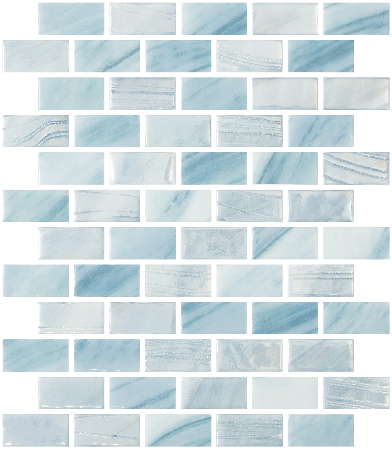 SQ Mosaic Identity Rectangle Shell mosaico turchese
