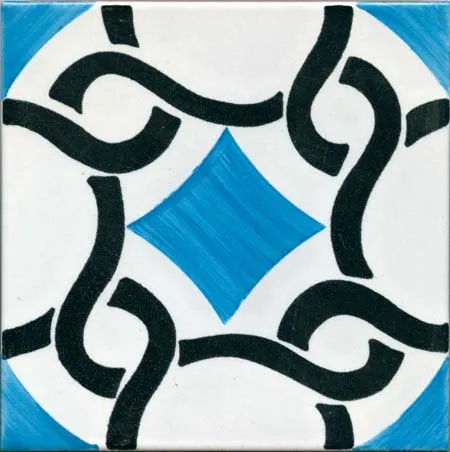 Ceramica Pinto Classico Vietri VP13378 piastrella maiolica a mano