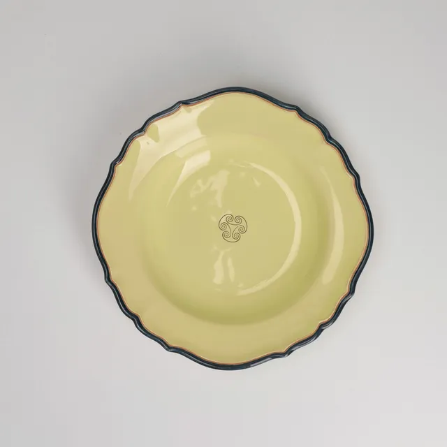 Cerasarda Arte della Tavola Fondina Monogram piatto Vaniglia
