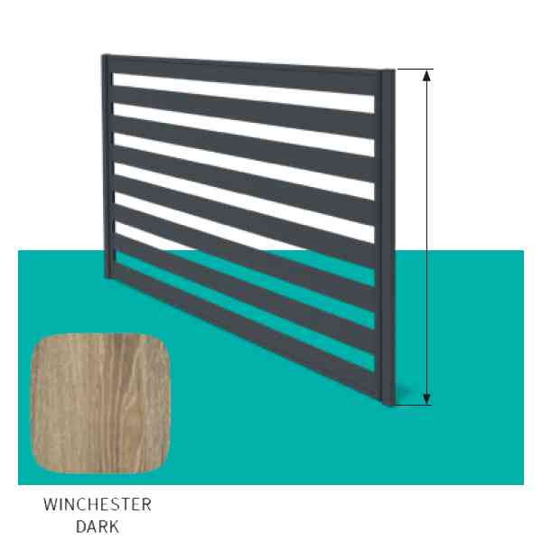 Hornval Winchester pannello recinzione 200x150 cm effetto legno