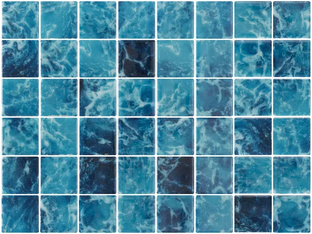 SQ Mosaic Identity Fifty Oranda mosaico blu scuro lucido 50x50
