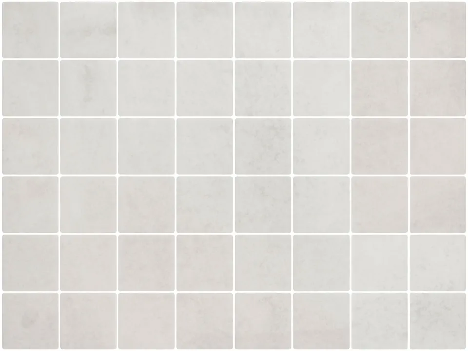 SQ Mosaic Kubu Fifty Ishidai mosaico bianco opaco 50x50