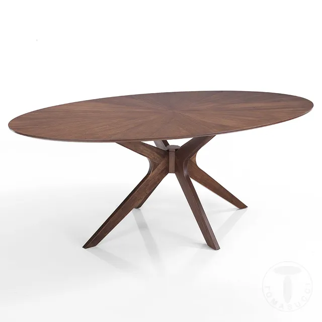 Viva Made Tallin Tavolo Ovale Dark Wood Legno Scuro