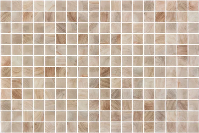 SQ Mosaic Identity Yasha mosaico marrone lucido effetto legno