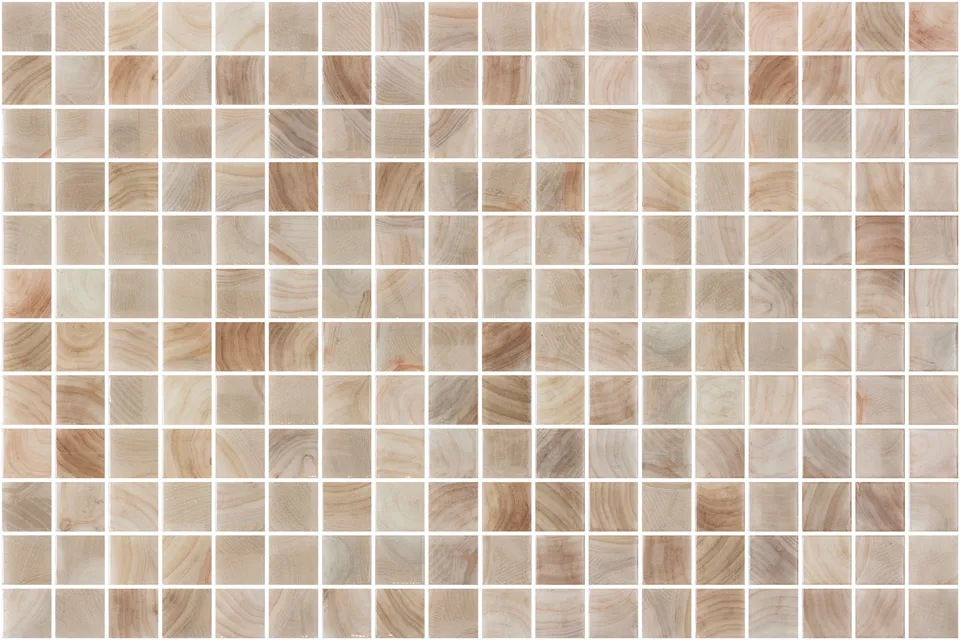 SQ Mosaic Identity Yasha mosaico marrone lucido effetto legno