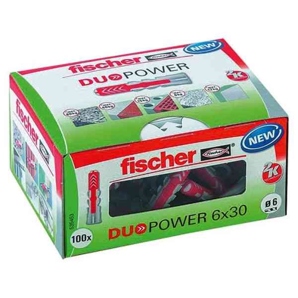 Fischer DuoPower tassello muro 6x30 100 pz nylon