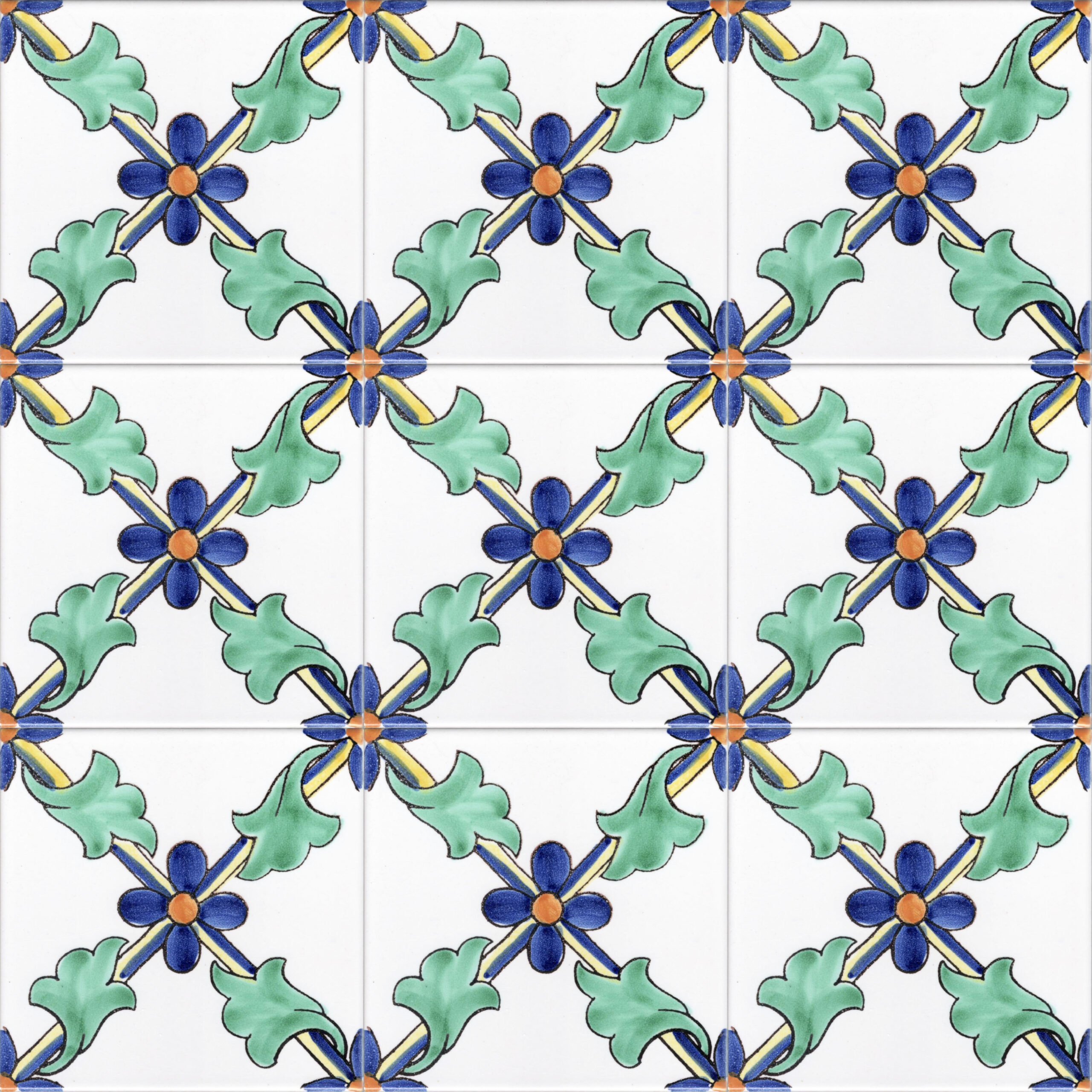 Ceramica Pinto Pennellato VP15818 piastrella 20x20 maiolica a mano
