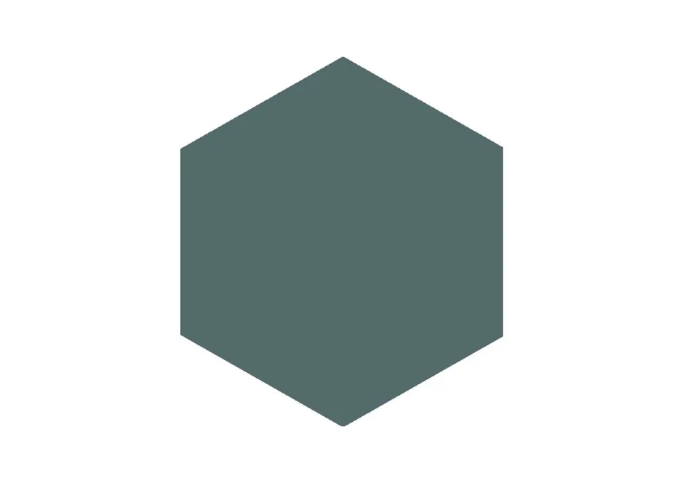 Roca Block Hexagon Verde piastrella esagonale opaca